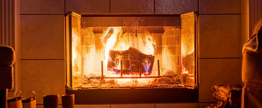 Mendota Hearth Landscape Fireplace Installation in Westfield, New Jersey