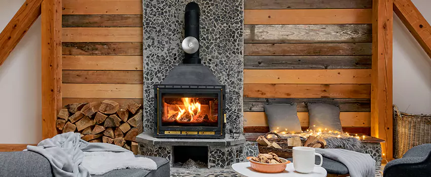 Thelin Hearth Products Direct Vent Gas Stove Fireplace Inspection in Westfield, New Jersey